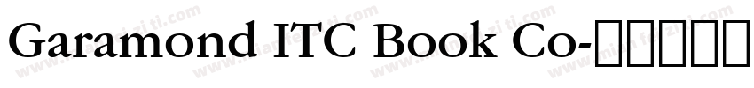 Garamond ITC Book Co字体转换